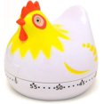 thumbnail image 1 of Temporizadores de gallina de dibujos animados lindos, 60 minutos, temporizador mecánico de cocina, reloj, contadores de alarma ruidosos, temporizador Manual de tamaño Mini (blanco), 1 of 5