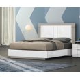 thumbnail image 1 of HARVEY QUEEN SIZE 2 TONE BED IN WHITE & FLANNEL GREY WITH LED LIGHTS, 1 of 1