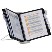 DURABLE INSTAVIEW Desktop Reference System, 10 Double-Sided Panels, Letter-Size, Black, (561201)