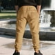 thumbnail image 5 of Pantalones largos para hombre, estilo casual, a la moda, con cordón en la cintura y múltiples bolsillos, elásticos, para sujetar los pies, de rayón., 5 of 9