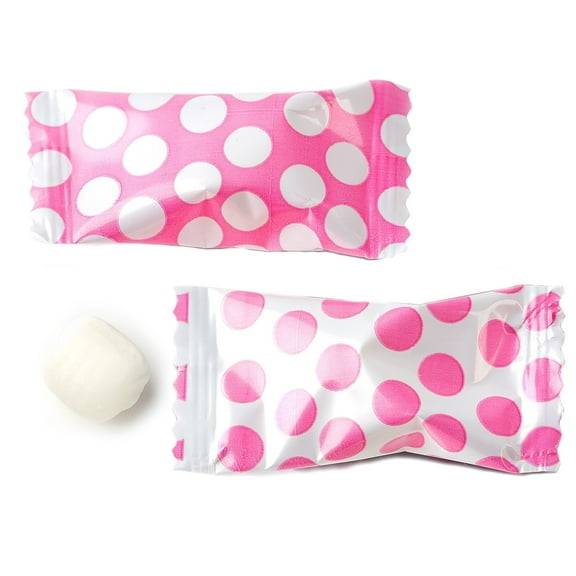 Naturejam Polka Dot Peppermint Balls 100ct - after Dinner Mints - Soft & Savory (Pink)