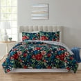 thumbnail image 4 of Mainstays Floral Red/Blue Floral Polyester Quilt, King, Reversible, 4 of 7