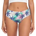 thumbnail image 1 of Fotbe Palm Leaves Calzones Estampados para Mujer – Ropa Interior de Algodón, Cómoda, Suave y Elástica-X-Small, 1 of 6