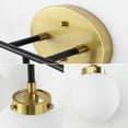 thumbnail image 6 of JONATHAN Y Caleb 38" 5-Light Contemporary Transitional Iron/Glass LED Vanity Light, Brass Gold/Black/White, 6 of 13