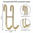 thumbnail image 2 of 12Pack Shower Door Hooks, Extended Double Sided Towel Hooks Over Door Hooks for Bathroom Frameless Glass Shower Door, Stainless Steel Bathroom Hanger Robe Loofah Shower Squeegee Hook - Gold, 2 of 7