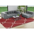thumbnail image 4 of Simply Daisy 8' x 10' Ahoy! Nautical Chenille Rug, Ligonberry Red, 4 of 4