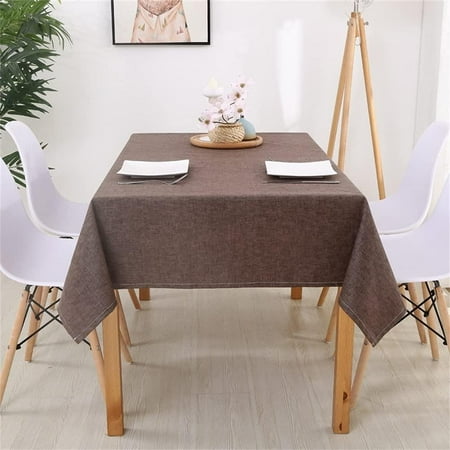 

Rectangular Tablecloth Cotton Linen Table Cloth Waterproof Stain Proof Table Decor Washable Easy Care for Kitchen Dining Table Buffet Decoration 130*130cm