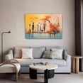 thumbnail image 5 of Abstract Art Modern Decorative Painting A Group Of People Playing By The River Framed Canvas Poster Bedroom Decor Sports Landscape Office Room Decor Gift,Frame-style,24x36inch(60x90cm), 5 of 8