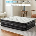 thumbnail image 5 of Queen Size 22" Air Mattress with Built-in Pump, Inflatable Bed for Camping & Guests, Blow up Indoor Airbed, 5 of 7