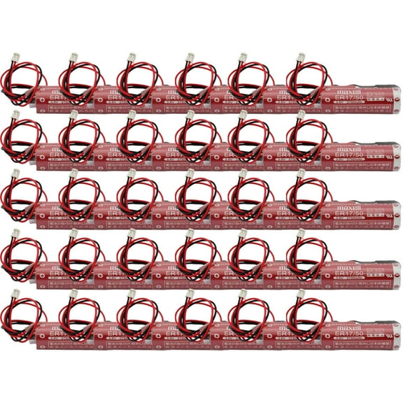 30Pack for Maxell ER17/50 17/50 3.6V 2750mAh Non-Rechargeable Li Battery for CNC Machine Tools with Plug…