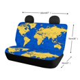 thumbnail image 4 of CHAQLIN World Map Full Wrap Rear Bench Car Seat Cover for Car Interior Automotive, Stretchable Back Seat Cover Protectors Machine Washable for Dogs, 4 of 4
