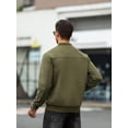 thumbnail image 4 of Colsmile Men's Faux Suede Bomber Jacket, Casual Lightweight Vintage Varsity Coat Zip Up Outerwear, 4 of 8