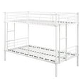 thumbnail image 6 of Aukfa Twin-Over-Twin Bunk Bed, Heavy Duty Metal Platform Beds for Kids Teens Dorm - White, 6 of 8