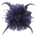 thumbnail image 4 of Camellia Flower Broch Dress Broche Broche Handmade Hermoso Broche de baile de boda Central de plumas para accesorio de fecha de graduación, 4 of 8