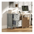 thumbnail image 6 of File Cabinet with Barn Doors, Distressed Light Gray - 2 Drawer Filing Cabinet for Home Office, Printer Stand with Adjustable Shelves, 18.1” W, 6 of 7