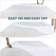 thumbnail image 7 of Moonsea Box Spring Cover Full Size, Elastic Fabric Wrap Around 4 Sides Bed Skirt, Sleek Alternative for Bed Skirts for Hotel/Home - Full, White, 7 of 7