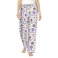 thumbnail image 2 of Lsque Lavender Flowers Print Women's Pajama Pants, Lounge Pant - Comfortable Home Wear,Elastic Waistband, Stylish Design-Small, 2 of 9