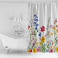 thumbnail image 2 of Shower Curtains Sets for Bathroom Decor Farm Wild FlowerWaterproof Bathroom Curtain with Hooks,Watercolor Colorful Floralfor Bathroom Decor,36x72IN, 2 of 7