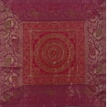 thumbnail image 3 of Stylo Culture Ethnic Decorative Throw Pillow Covers 16x16 Jacquard Magenta Square 40cm x 40cm Home Decor Brocade Floral Mandala Zippered Cushion Covers | Set Of 5, 3 of 3