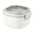 thumbnail image 4 of DOLITY Airtight Rectangle Lunch Boxes Hot or Cold Food Storage Salad Container Reusable White Steel, 4 of 9