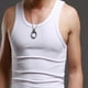 thumbnail image 4 of Camiseta de tirantes sin etiqueta para hombre, camisa acampanada, blanco XXXL Sincero Electrónica, 4 of 5