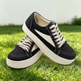 thumbnail image 4 of Women’s Men’s Classic Platform Sneakers Adult Low Top Fashion Shoes Non-Slip Casual Outdoor Walking Shoes, 4 of 7