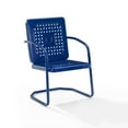 thumbnail image 5 of Crosley Furniture Bates Metal Patio Dining Arm Chair in Glossy Navy (Set of 2), 5 of 13