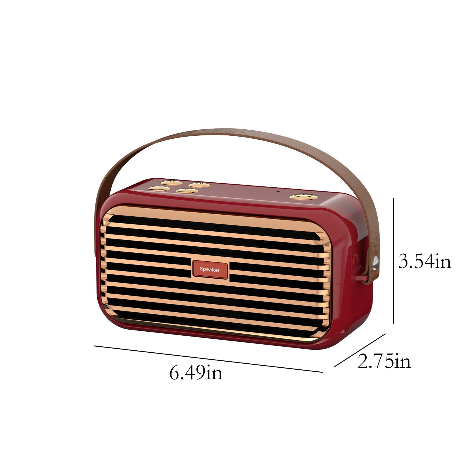 LACKUST Bluetooth Speaker Outdoor Portable Bluetooth Stereo Radio Wireless Handheld Support,Red