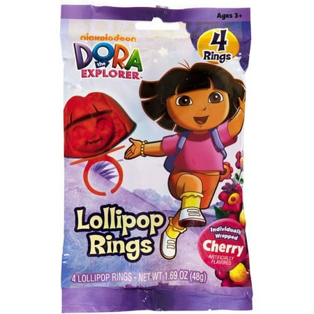 Nickelodeon Dora the Explorer Party Lollipop Rings, 4pk