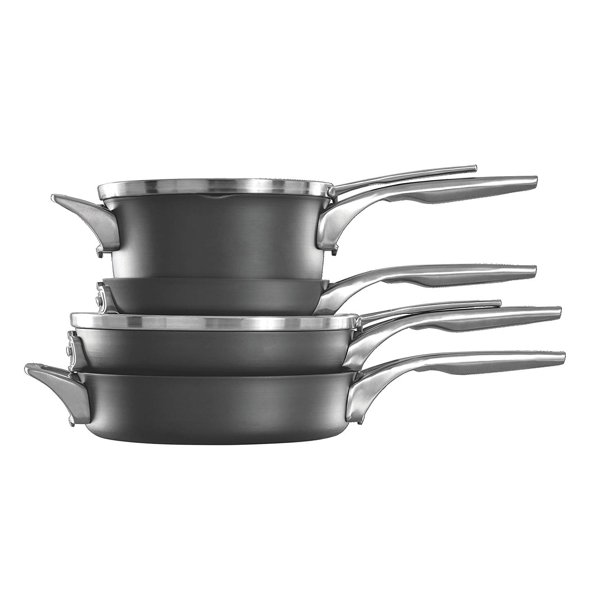 Calphalon Premier Space Saving Nonstick 6 Piece Cookware Set Walmart