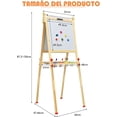 thumbnail image 2 of Costway Caballete Artístico para Niños Caballete de Doble Cara 3 en 1 con Pizarra Blanca y Negra Altura Regulable Rollo de Papel con Accesorios Completos, 2 of 10