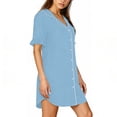 thumbnail image 4 of Women's Casual Short Sleeve Button Down Collar Dress with Skirt Style, 4 of 6