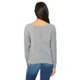 thumbnail image 2 of The Bella + Canvas Ladies Flowy Long Sleeve Off Shoulder T-Shirt - ATHLETIC HEATHER - M, 2 of 3
