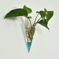 thumbnail image 2 of yotijay Clear Cone Glass Flower Holder Container Plant Pot Hanging Terrarium Bottle, 2 of 7