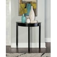 thumbnail image 2 of Linon Camden Wood Demi Lune Console Table in Black, 2 of 8