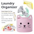 thumbnail image 4 of VK·LIVING Storage Baskets Large Woven Cotton Rope Basket with Cute Animal Design Laundry Basket Organizer for Towels, Blanket, Toys, Clothes, Gifts – Pet or Baby Gift Baskets 15"L x 14H", 4 of 8