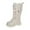 White, variant on lnmuld Kids Boots Stylish Autumn Girls Casual Boots Flat Thick Sole Non Durable PU Leather Comfortable Walking Footwear for Kids Size:9-9.5 Years