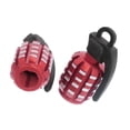 thumbnail image 3 of 2 tapones antipolvo para válvulas de neumáticos de coche, motocicleta y bicicleta. Rojo, 3 of 8