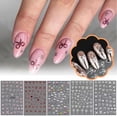 thumbnail image 2 of PFDDRW Nail Stickers French Red Bow Micro-carving Nail Stickers, 2 of 8