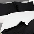 thumbnail image 3 of SGI Bedding 3 Piece Reversible Cotton Duvet Cover Black Solid 600TC Oversized King, 3 of 8