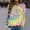 Yellow, variant on Colorful Print Sweatshirts for Women Oversized Fashion Crew Neck Pullover Tops Long Sleeve Loose Fall Winter Graphic Casual Comfy Soft Shirts
