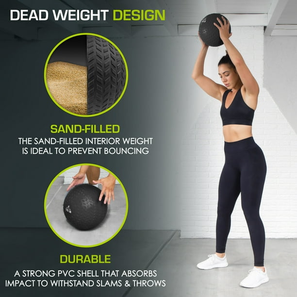 ProsourceFit Tread Slam Medicine Balls w/ Ultra Grip for Weighted