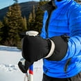 thumbnail image 3 of Gants Noirs Planche Unique Gants de ski Cinq Doigts Chauds Écran Tactile Imperméables Gants de ski, 3 of 6