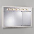 thumbnail image 2 of Jensen 755387 48 x 30 in. 3 Door Granville Oversize Medicine Wood Cabinet with 6 Light, Classic White, 2 of 2