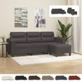thumbnail image 3 of vidaXL Sofa Chair with Footstool Black 35.4"x30.3"x31.5"/82.7"x30.3"x31.5", 3 of 16