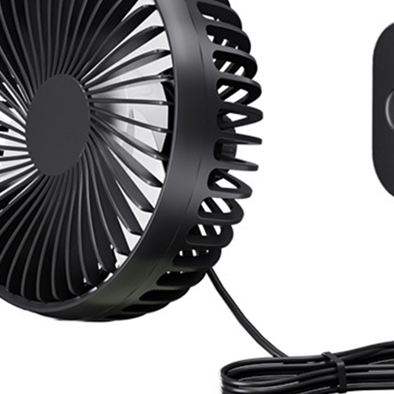 Zxpjkyu USB Car Cooling Fan 12V 24V Backseat Headrest Mount Portable Circulation Fan for Black