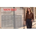 thumbnail image 7 of MOYIKO Button Down Shirts for Women Long Sleeve Stain Silk Collared Work Office Basic Business Dress Shirts Blouses Tops, 7 of 7