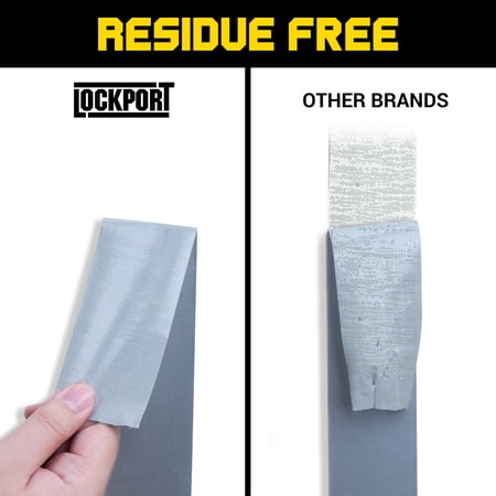 Lockport Silver Duct Tape Strong Flexible Waterproof 5 Roll 1.88 Inch x 30 Yards
