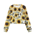 thumbnail image 6 of Xoenoiee Sunflower Bee Print Shirts for Girls Long Sleeve Tees Top Soft Crewneck Cropped Pullover Tshirt Fall Sweatshirt, 11-12 Years, 6 of 7