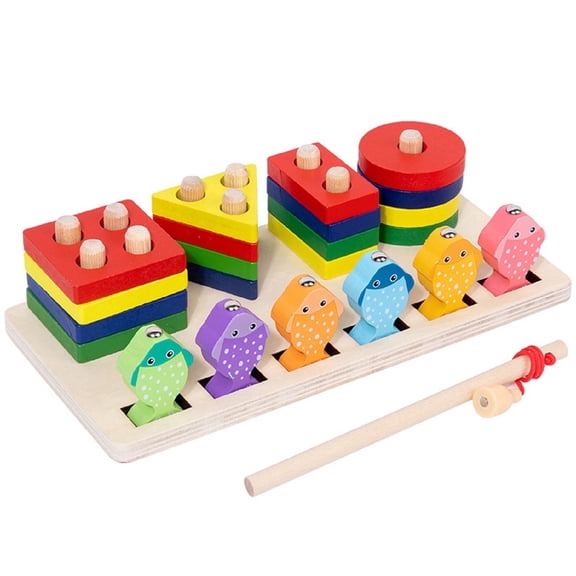 KEYAHAPPY Montessori Toys for 3 Years Old, Wooden Sorting and Stacking Toys for Toddlers, Preschool Learning Educational Toys for Boys Girls